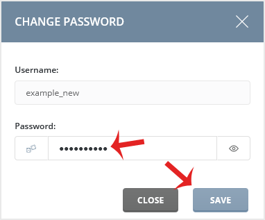 DirectAdmin Enter New Database User Password